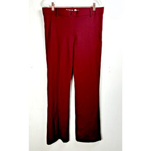 Betabrand Maroon Mid Rise  boot cut Comfortable Pull On Yoga Stretch Pants